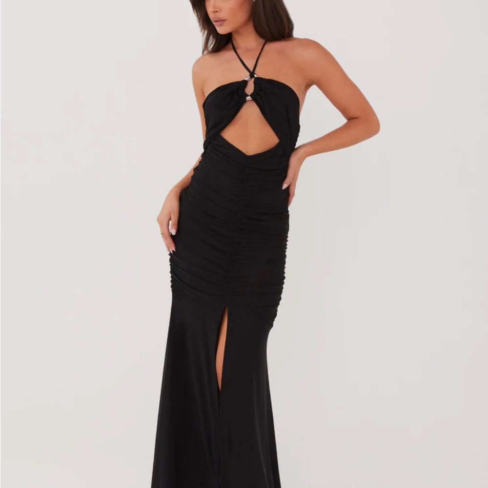 Peppermayo Black Halter Gown